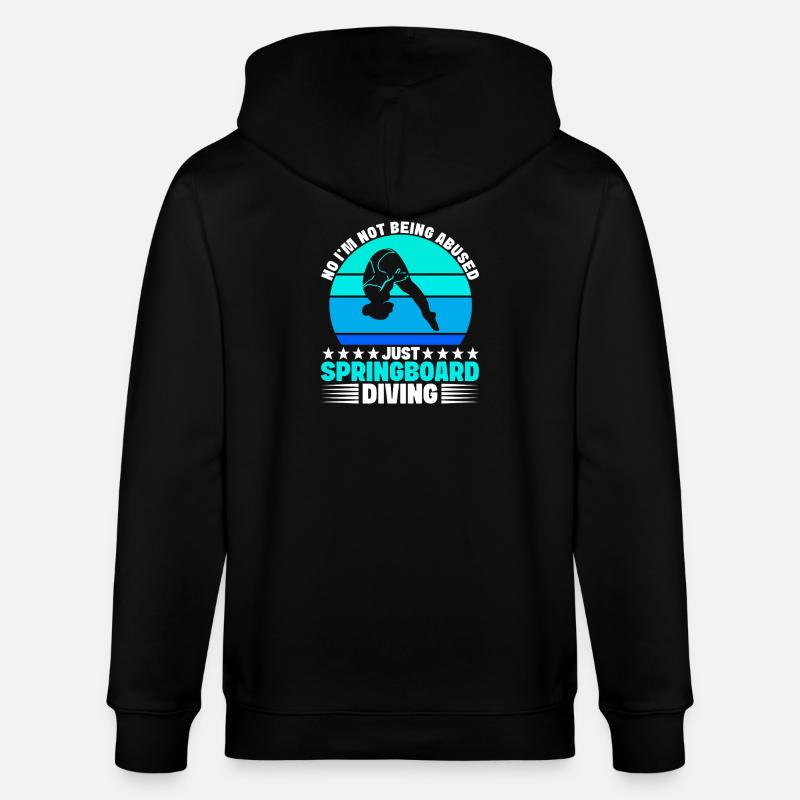 Kunstspringen Turmspringer Sprungbrett - Stanley/Stella Unisex Bio-Kapuzenjacke CULTIVATOR  - Schwarz