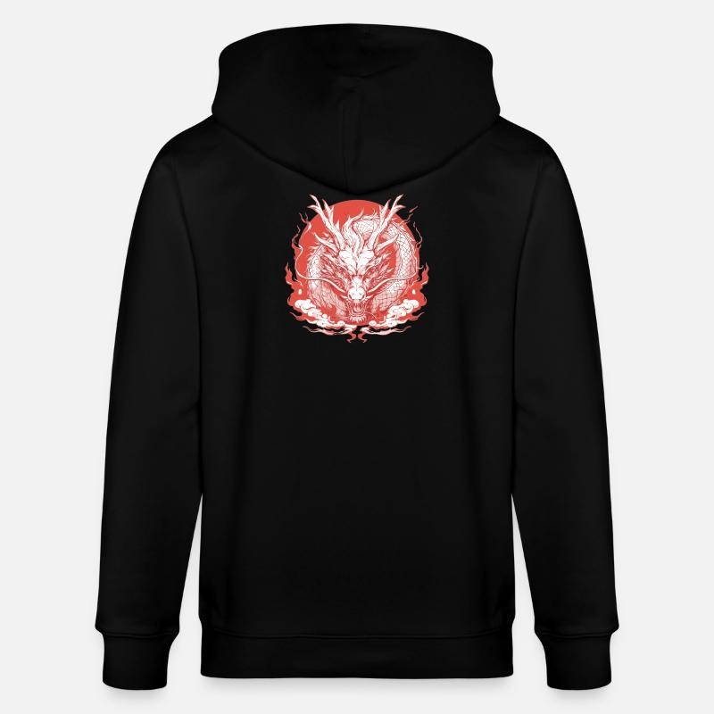 Drachen Drache - Stanley/Stella Unisex Bio-Kapuzenjacke CULTIVATOR  - Schwarz
