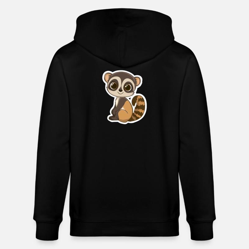 Lemur - Stanley/Stella Unisex Bio-Kapuzenjacke CULTIVATOR  - Schwarz
