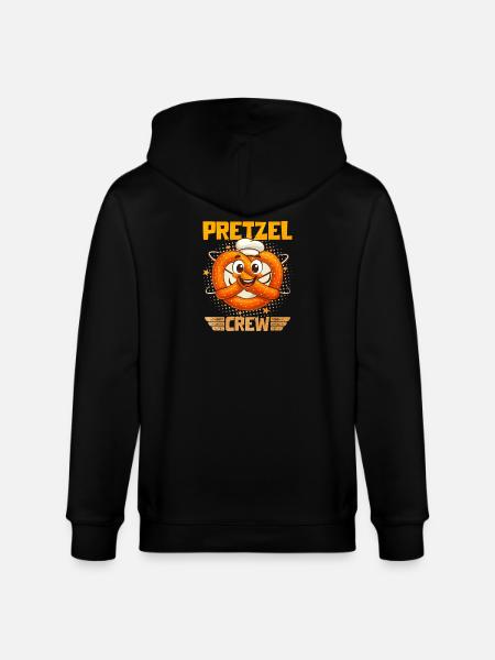 Bretzel Pretzel Bäcker mit Lächeln - Stanley/Stella Unisex Bio-Kapuzenjacke CULTIVATOR - Schwarz