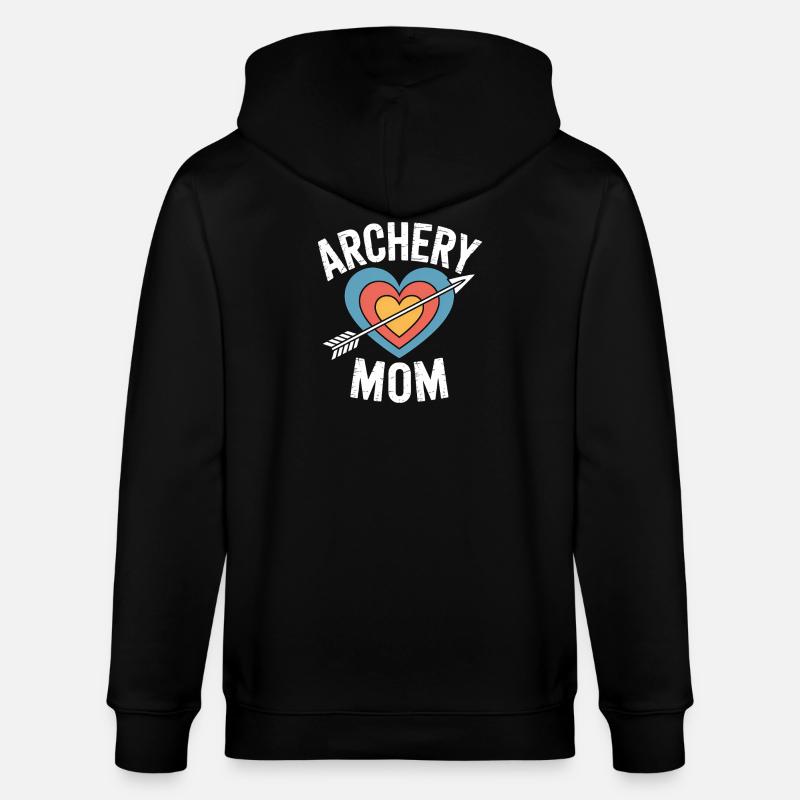 Bogenschießen Spruch Mutter Bogenschießen Geschenk - Stanley/Stella Unisex Bio-Kapuzenjacke CULTIVATOR - Schwarz