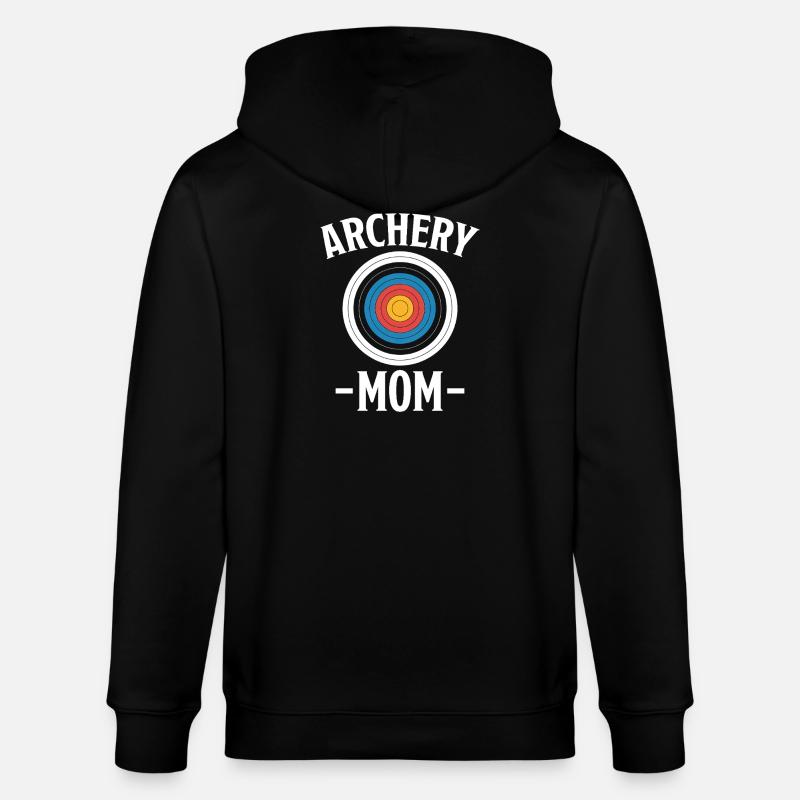 Bogenschießen Spruch Mutter Bogenschießen Geschenk - Stanley/Stella Unisex Bio-Kapuzenjacke CULTIVATOR - Schwarz