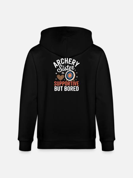 Archery saying sister archery - Stanley/Stella CULTIVATOR  Unisex Organic Hooded Jacket - black
