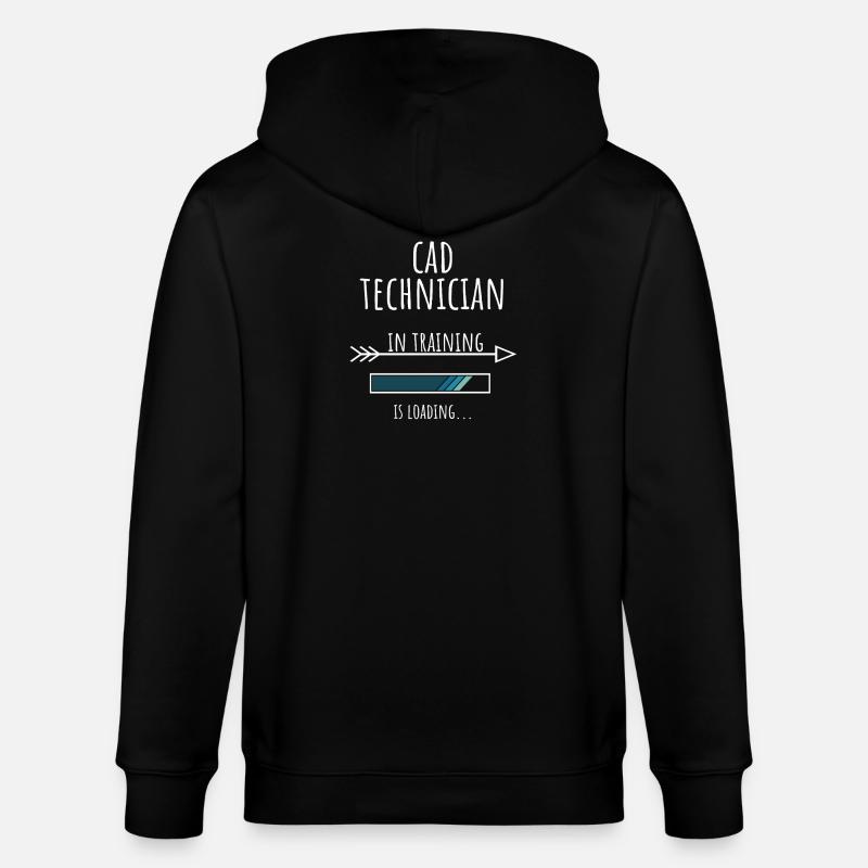 Gift Profession Training CAD Technician - Stanley/Stella CULTIVATOR  Unisex Organic Hooded Jacket - black