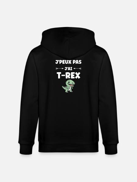 T-Rex-Spaß für Kinder und Jugendliche - Stanley/Stella Unisex Bio-Kapuzenjacke CULTIVATOR  - Schwarz