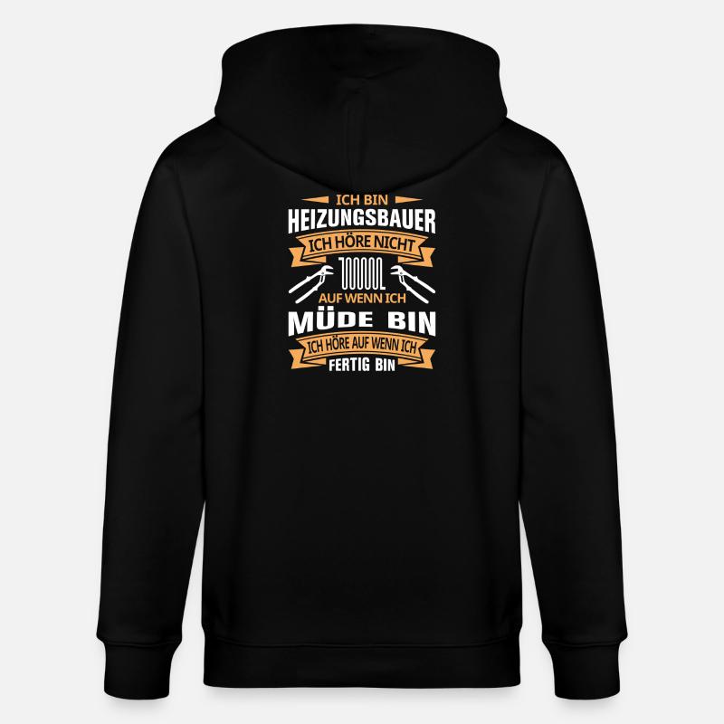 Heating Engineer Heating Construction Plumber Plumber - Stanley/Stella CULTIVATOR  Unisex Organic Hooded Jacket - black