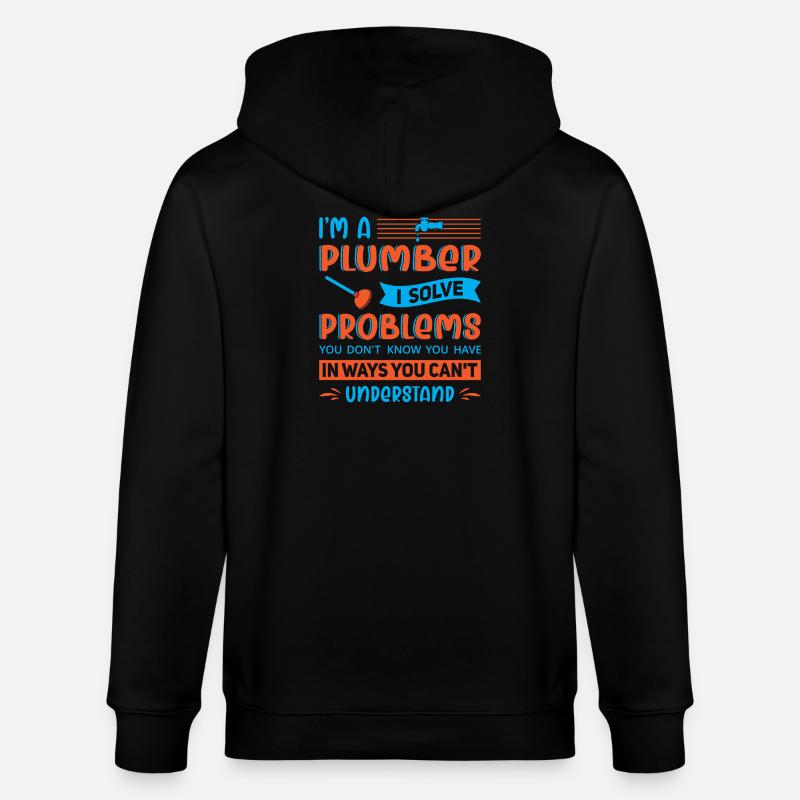 Heating Engineer Heating Construction Plumber Plumber - Stanley/Stella CULTIVATOR  Unisex Organic Hooded Jacket - black