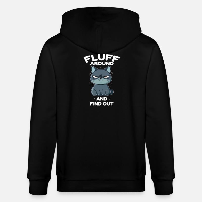 Peluche autour et découvre le chat - Veste à capuche bio CULTIVATOR Stanley/Stella Unisexe - noir