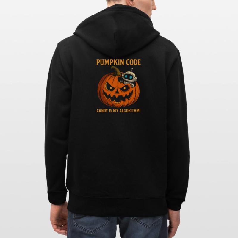 Pumpkin Code: Candy is My Algorithm ! Stanley/Stella Unisex Bio-Kapuzenjacke CULTIVATOR 