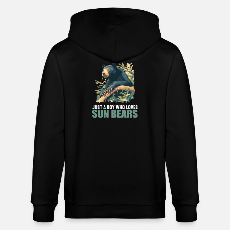 Ours du Soleil Ours Malais - Veste à capuche bio CULTIVATOR Stanley/Stella Unisexe - noir