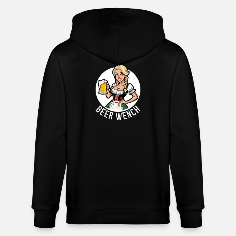 Bierweibchen - Stanley/Stella Unisex Bio-Kapuzenjacke CULTIVATOR  - Schwarz