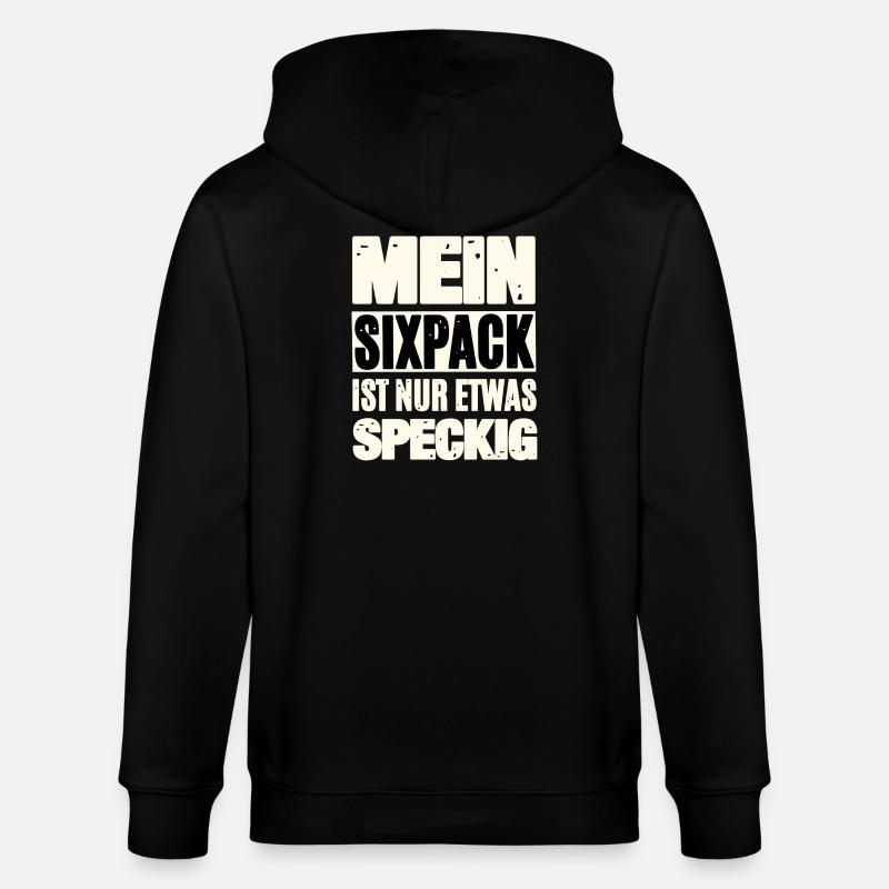 Lustiger Sixpack Spruch - Stanley/Stella Unisex Bio-Kapuzenjacke CULTIVATOR  - Schwarz