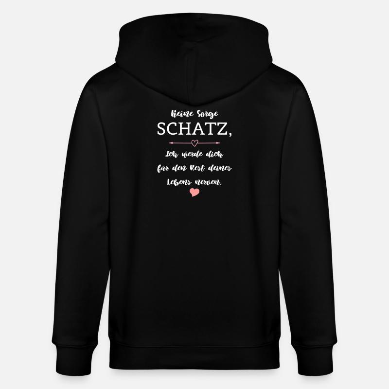 Humor Spruch Beziehung Ehe Partnerschaft - Stanley/Stella Unisex Bio-Kapuzenjacke CULTIVATOR - Schwarz