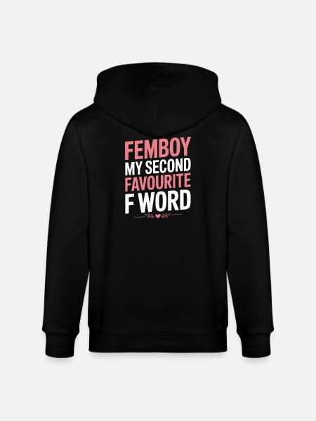 Femboy – La mia seconda parola con la F preferita - Felpa con cappuccio ecologica unisex CULTIVATOR di Stanley/Stella - nero