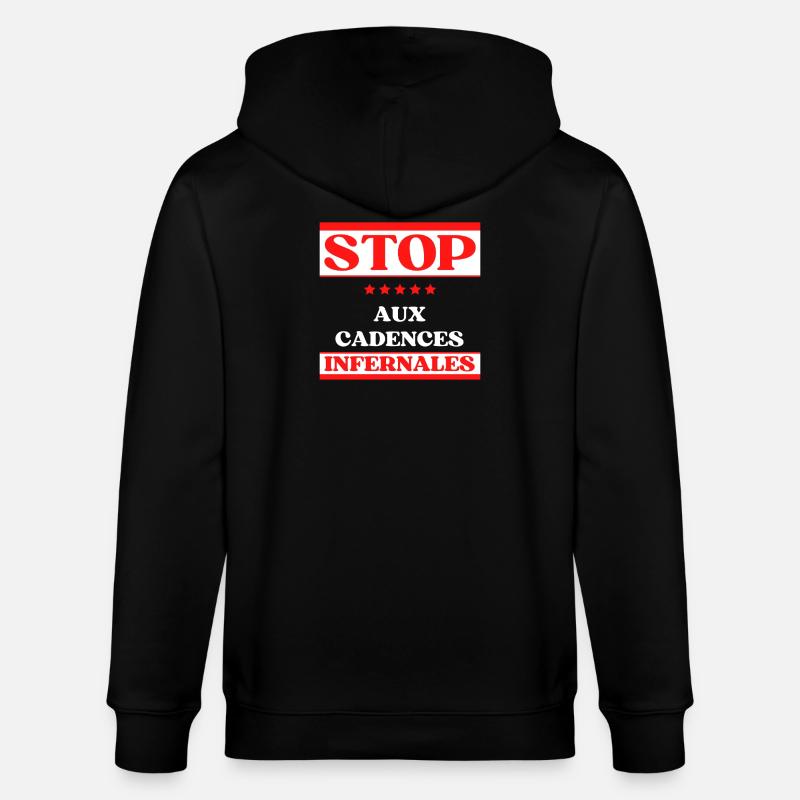 STOP Aux Cadences Infernales - Veste à capuche bio CULTIVATOR Stanley/Stella Unisexe - noir