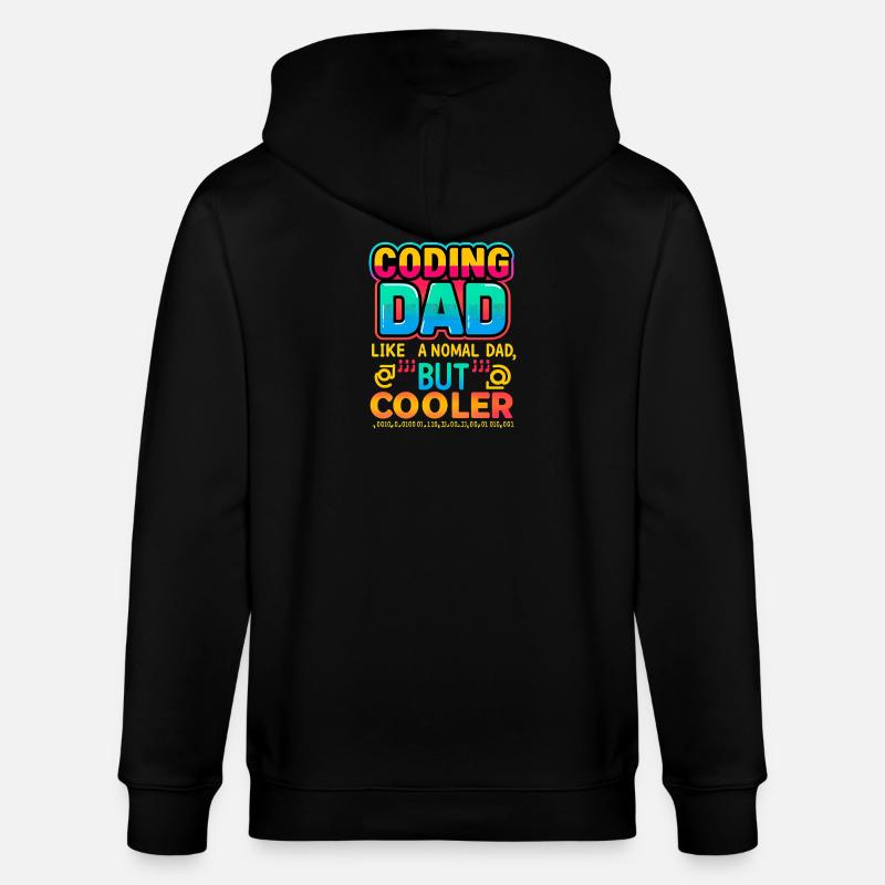 Programmieren Papa Cooler, Programmierer - Stanley/Stella Unisex Bio-Kapuzenjacke CULTIVATOR  - Schwarz