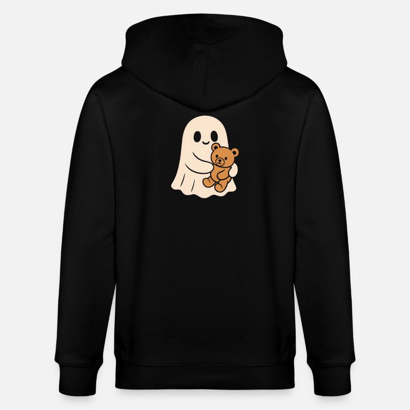 Fantôme câlin avec Teddy - Veste à capuche bio CULTIVATOR Stanley/Stella Unisexe - noir
