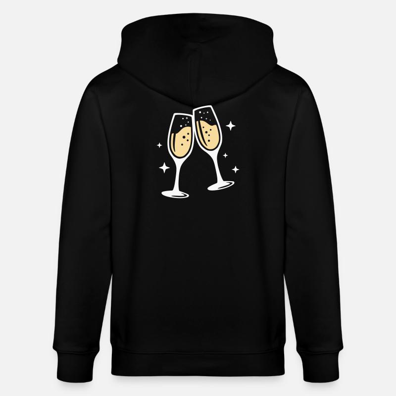 Sektglas Prosecco Sekt Alkohol Prost - Veste à capuche bio CULTIVATOR Stanley/Stella Unisexe - noir