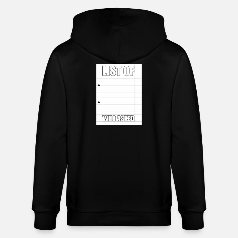 Wer hat gefragt Meme - Stanley/Stella Unisex Bio-Kapuzenjacke CULTIVATOR - Schwarz
