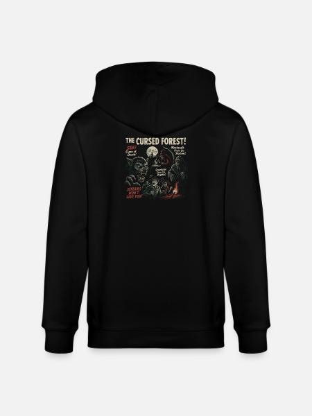 The Cursed Forest Movie Poster Halloween Forest - Stanley/Stella CULTIVATOR Unisex Organic Hooded Jacket - black