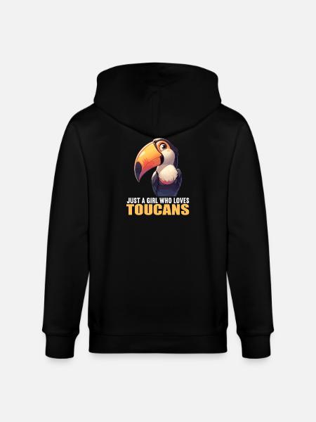Toucans Toucan - Stanley/Stella CULTIVATOR  Unisex Organic Hooded Jacket - black