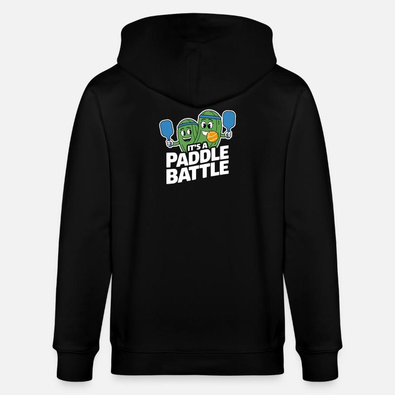 Paddleball Pickleball Geschenk Paddle Battle - Stanley/Stella Unisex Bio-Kapuzenjacke CULTIVATOR  - Schwarz