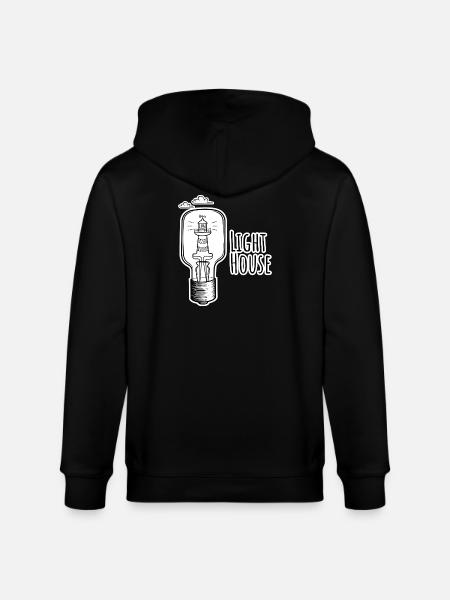 Leutchtturm in einer Glühbirne - Light-House - Stanley/Stella CULTIVATOR Unisex Organic Hooded Jacket - black
