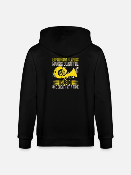 Euphonium Making Beautiful Music Baritone Marching - Stanley/Stella CULTIVATOR  Unisex Organic Hooded Jacket - black