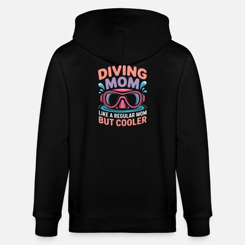 Plongée Dire Maman Drôle Plongée Cadeau - Veste à capuche bio CULTIVATOR Stanley/Stella Unisexe - noir