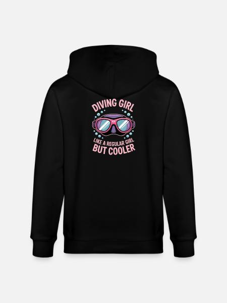 Plongée Dire Fille Drôle Plongée Cadeau - Veste à capuche bio CULTIVATOR Stanley/Stella Unisexe - noir