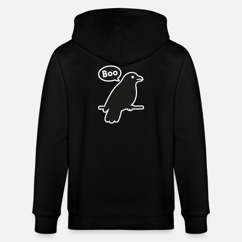 Corbeau effrayant - Veste à capuche bio CULTIVATOR Stanley/Stella Unisexe - noir
