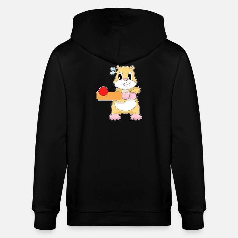 Hamster Cricket Batte de cricket - Veste à capuche bio CULTIVATOR Stanley/Stella Unisexe - noir