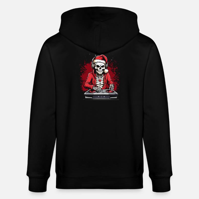 Noël Crâne Dj - Veste à capuche bio CULTIVATOR Stanley/Stella Unisexe - noir