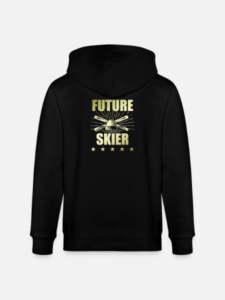 The future of skiing - Stanley/Stella CULTIVATOR  Unisex Organic Hooded Jacket - black
