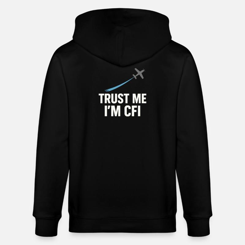 Fluglehrer Cfi Pilot Luftfahrtlehrer - Stanley/Stella Unisex Bio-Kapuzenjacke CULTIVATOR  - Schwarz
