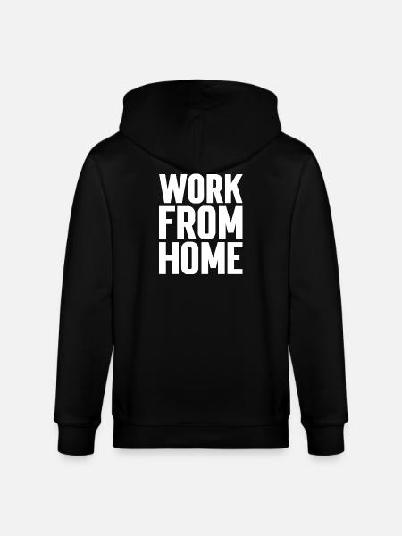 Work from home motivating tee - Stanley/Stella CULTIVATOR Unisex Organic Hooded Jacket - black