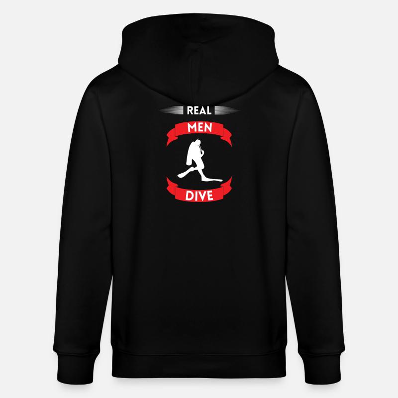 Tauchen echte Männer - Stanley/Stella Unisex Bio-Kapuzenjacke CULTIVATOR  - Schwarz