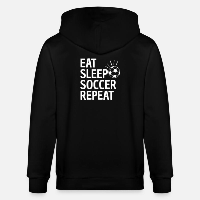 Manger dormir Soccer Répéter - Veste à capuche bio CULTIVATOR Stanley/Stella Unisexe - noir