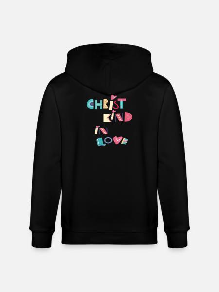 Christ Child in Love - Stanley/Stella CULTIVATOR Unisex Organic Hooded Jacket - black