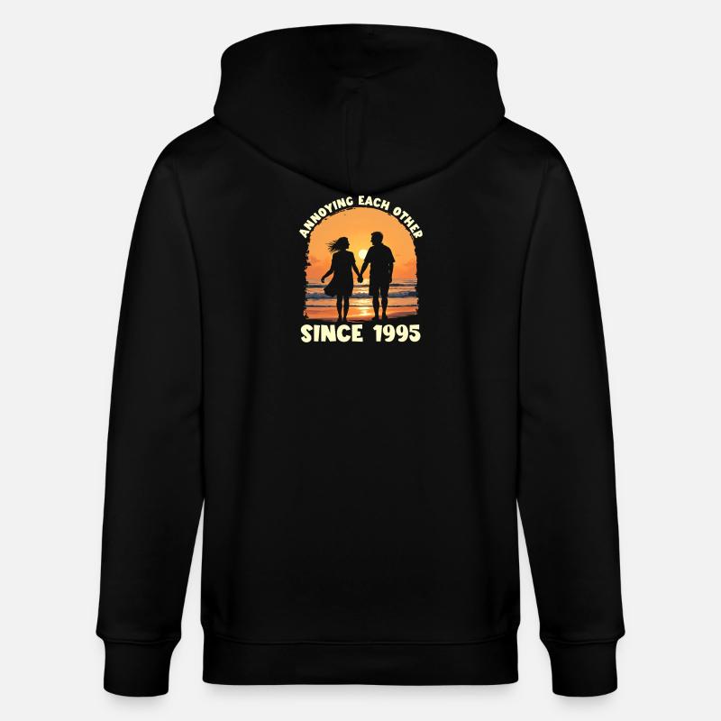 Anniversaire du harcèlement mutuel depuis 1995 - Veste à capuche bio CULTIVATOR Stanley/Stella Unisexe - noir