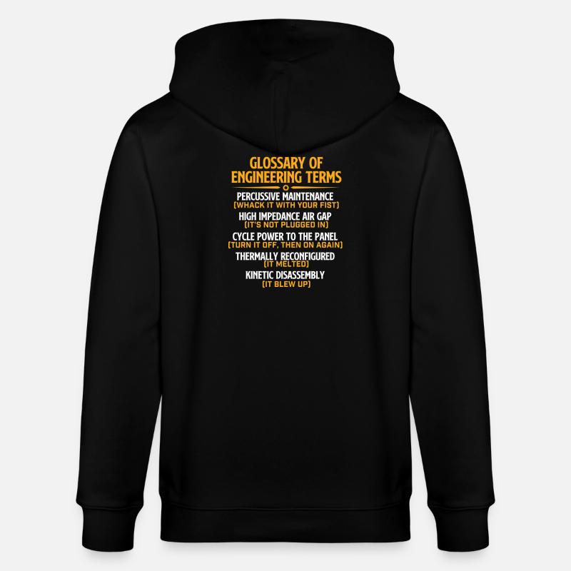 Glossar der technischen Begriffe Lustige Mechanik - Stanley/Stella Unisex Bio-Kapuzenjacke CULTIVATOR - Schwarz