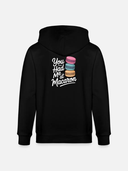 Macaron French Desserts - Stanley/Stella CULTIVATOR Unisex Organic Hooded Jacket - black