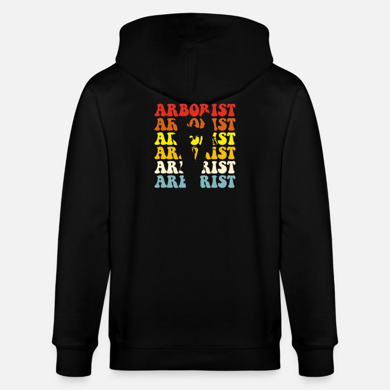 Baumpfleger Holzarbeiter Waldarbeiter Geschenk - Stanley/Stella Unisex Bio-Kapuzenjacke CULTIVATOR  - Schwarz