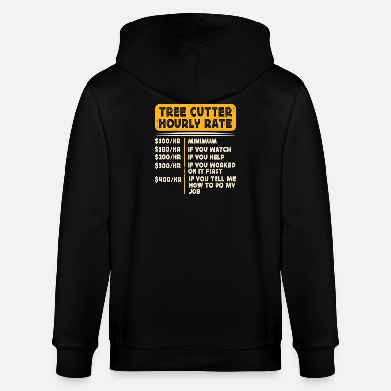 Baumpfleger Holzarbeiter Waldarbeiter Geschenk - Stanley/Stella Unisex Bio-Kapuzenjacke CULTIVATOR  - Schwarz