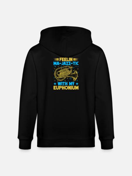 Euphonium Feelin Ma-Jazz-Tic With My Baritone - Stanley/Stella CULTIVATOR Unisex Organic Hooded Jacket - black