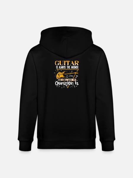 Guitar Guitar Player Musician Guitarist - Stanley/Stella CULTIVATOR  Unisex Organic Hooded Jacket - black