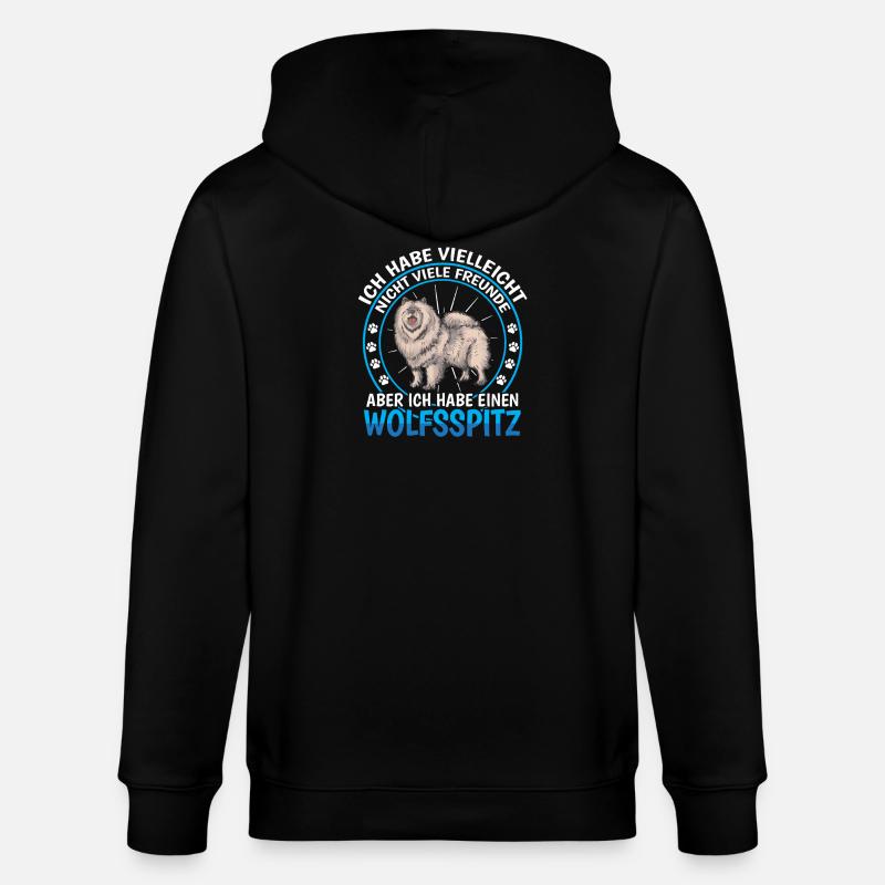 Wolfsspitz ist Freund Deutscher Wolfsspitz - Stanley/Stella Unisex Bio-Kapuzenjacke CULTIVATOR  - Schwarz
