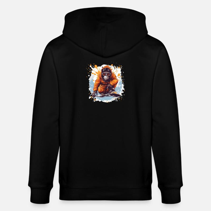 Singe Snowboard - Veste à capuche bio CULTIVATOR Stanley/Stella Unisexe - noir
