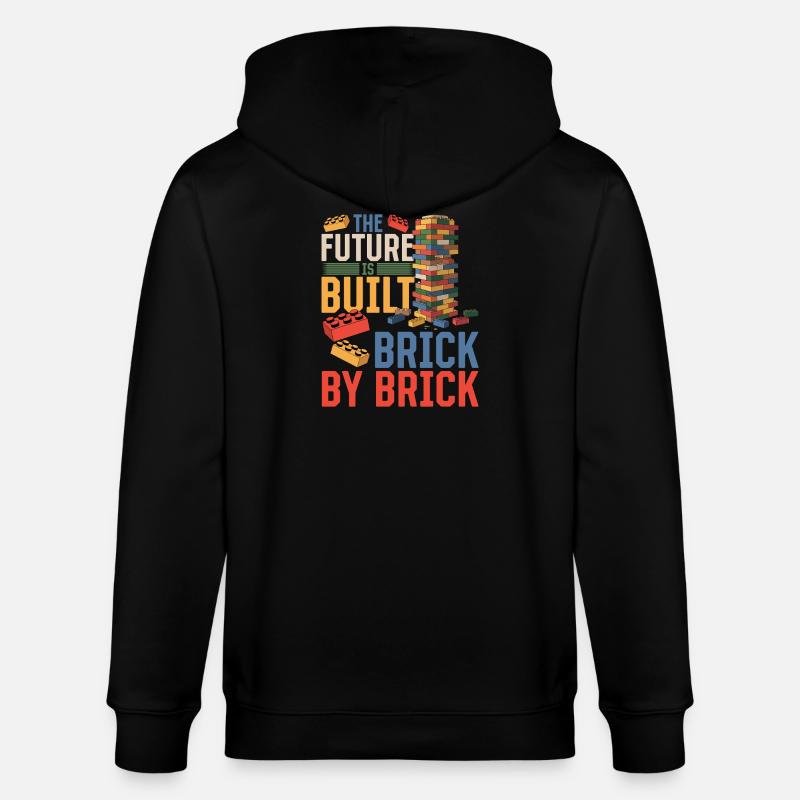 Blocs de construction Enfants Brick Builder - Veste à capuche bio CULTIVATOR Stanley/Stella Unisexe - noir