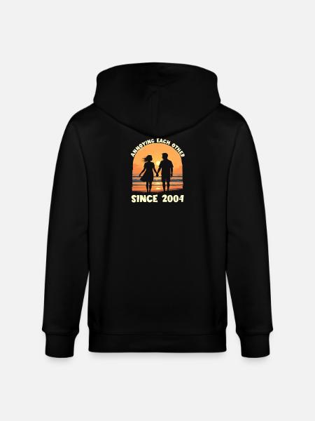 Anniversary of mutual harassment since 2004 - Stanley/Stella CULTIVATOR Unisex Organic Hooded Jacket - black